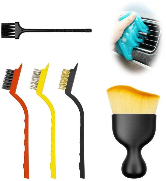 Main image of Car Interior Detailing Brush Cleaning Kit, Soft Bristle Dusting Brush, Wire Brush Set, Car Cleaning Gel, Car Accessories Essentials Supplies Tools for Auto,Truck,SUV,RV6PCS