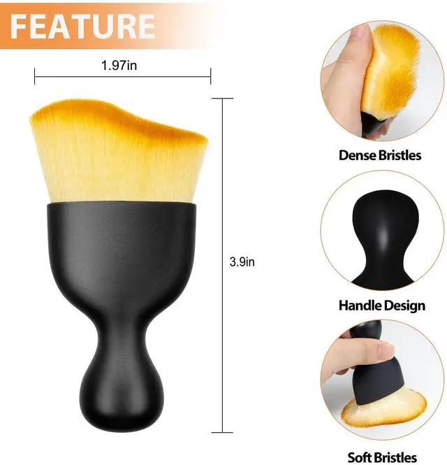 Alt view image 2 of 6 - Car Interior Detailing Brush Cleaning Kit, Soft Bristle Dusting Brush, Wire Brush Set, Car Cleaning Gel, Car Accessories Essentials Supplies Tools for Auto,Truck,SUV,RV6PCS