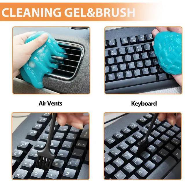 Alt view image 5 of 6 - Car Interior Detailing Brush Cleaning Kit, Soft Bristle Dusting Brush, Wire Brush Set, Car Cleaning Gel, Car Accessories Essentials Supplies Tools for Auto,Truck,SUV,RV6PCS