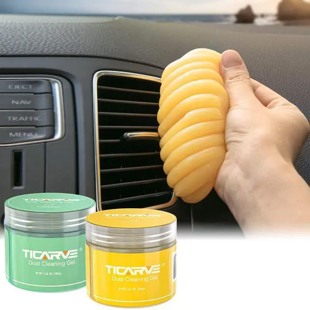 Main image of 2Pack Cleaning Gel for Car Putty Car Slime Cleaning Car Putty Detail Car Interior Cleaner Automotive Cleaning Kits Keyboard Cleaner Yellow Green (320g/11.2oz)