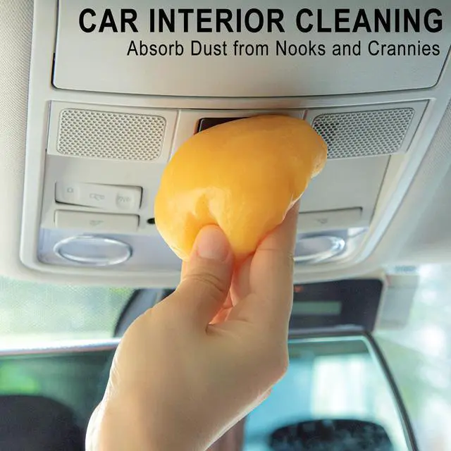 Alt view image 2 of 7 - 2Pack Cleaning Gel for Car Putty Car Slime Cleaning Car Putty Detail Car Interior Cleaner Automotive Cleaning Kits Keyboard Cleaner Yellow Green (320g/11.2oz)