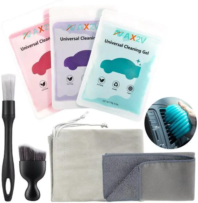 Main image of 7Pcs Car Interior Detailing Cleaning Kit, Detailing Brush Set,Clean Gel, Wash Kit, Cleaning Tools for Car,Keyboard and Interior Cleaning