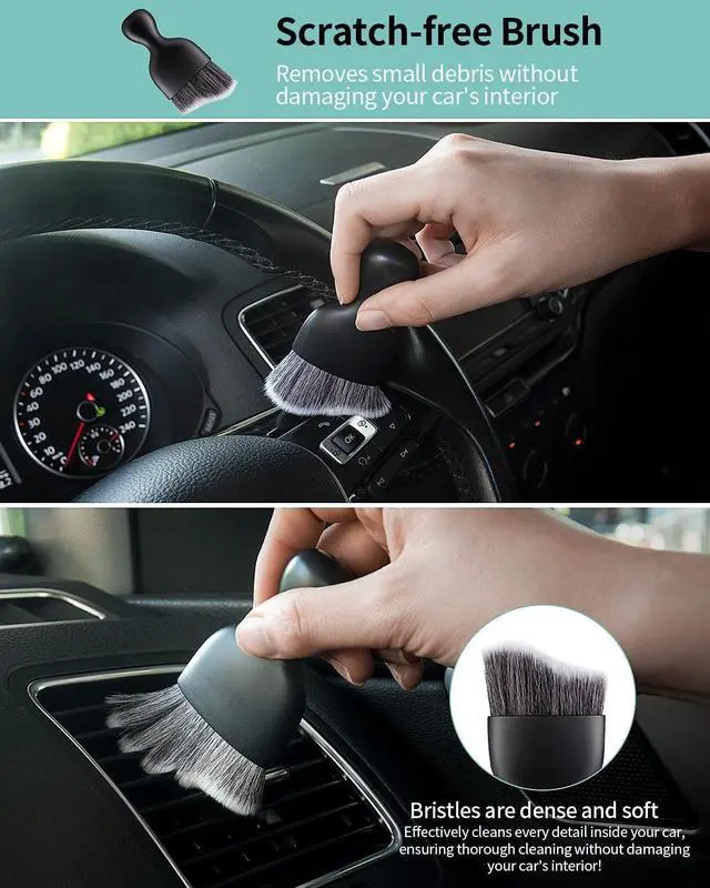 Alt view image 3 of 7 - 7Pcs Car Interior Detailing Cleaning Kit, Detailing Brush Set,Clean Gel, Wash Kit, Cleaning Tools for Car,Keyboard and Interior Cleaning