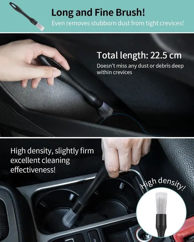 Alt view image 4 of 7 - 7Pcs Car Interior Detailing Cleaning Kit, Detailing Brush Set,Clean Gel, Wash Kit, Cleaning Tools for Car,Keyboard and Interior Cleaning