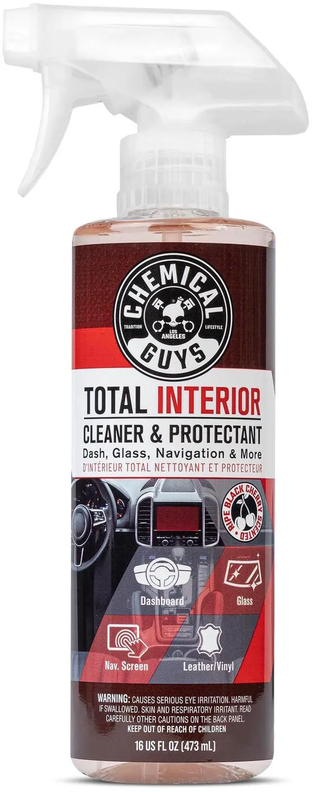 Main image of Total Interior Cleaner & Protectant - Black Cherry, Car Cleaning Spray, Cleans and Protects Leather, Vinyl, Plastic, Rubber, and Glass, Safe for Trucks, SUVs, Jeeps, RVs & More - 16 oz