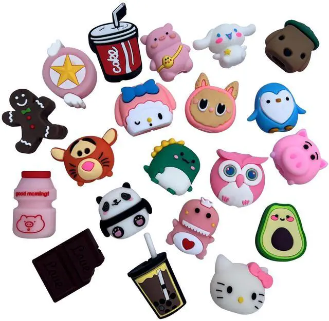 Main image of 20 Pcs Cable Protector for iPhone/ipad USB Cable, Plastic Cable Protectors Cute Drink Fruit Dinosaur Animals Charging Cable Saver, Phone Accessory Protect USB Charger for Birthday Party (Type B(20PCS)