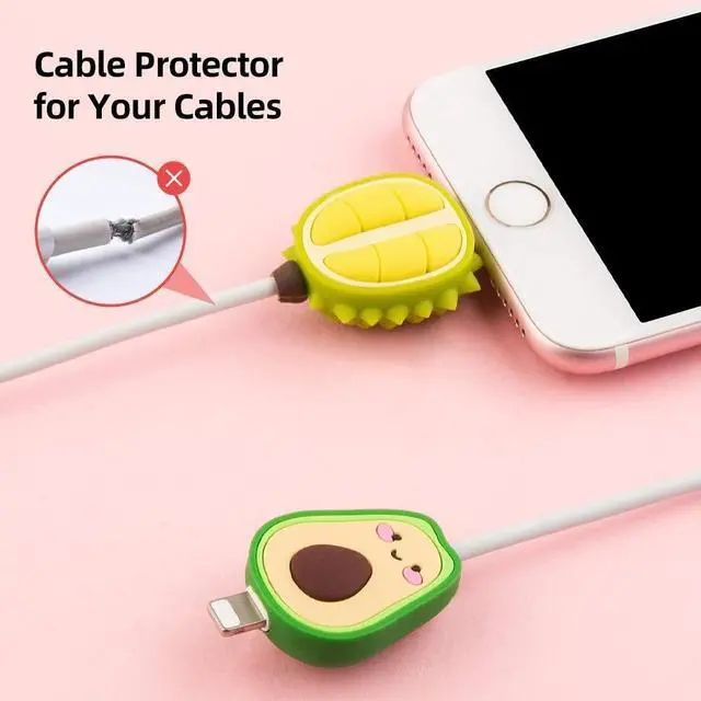 Alt view image 4 of 7 - 20 Pcs Cable Protector for iPhone/ipad USB Cable, Plastic Cable Protectors Cute Drink Fruit Dinosaur Animals Charging Cable Saver, Phone Accessory Protect USB Charger for Birthday Party (Type B(20PCS)