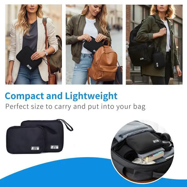 Alt view image 5 of 6 - Pack Electronics Travel Organizer Case Tech Accessories Cord Storage Bag