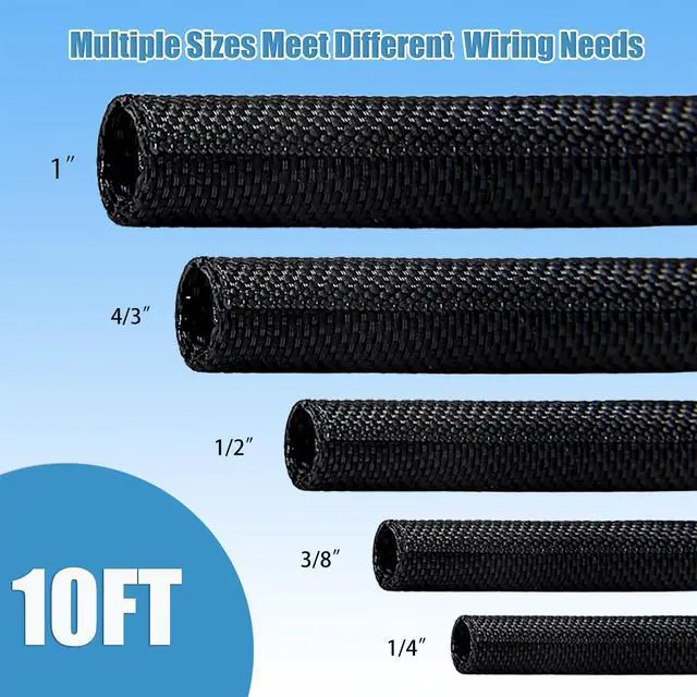 Alt view image 3 of 7 - 1/2 inch Cord Protectors from Pets No Chew, 10ft Wire Protector Cord Covers for Pets, Flexible Cable Sleeve Cord Management for TV/Computer/Electric Wires/Phone Charging Cables