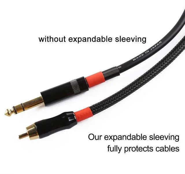 Alt view image 2 of 6 - 50ft - 1/4 inch & 1/2 inch PET Expandable Braided Sleeving Black Alex Tech Braided Cable Sleeve