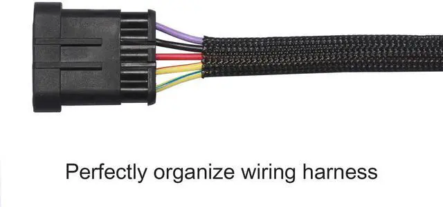 Alt view image 3 of 6 - 50ft - 1/4 inch & 1/2 inch PET Expandable Braided Sleeving Black Alex Tech Braided Cable Sleeve