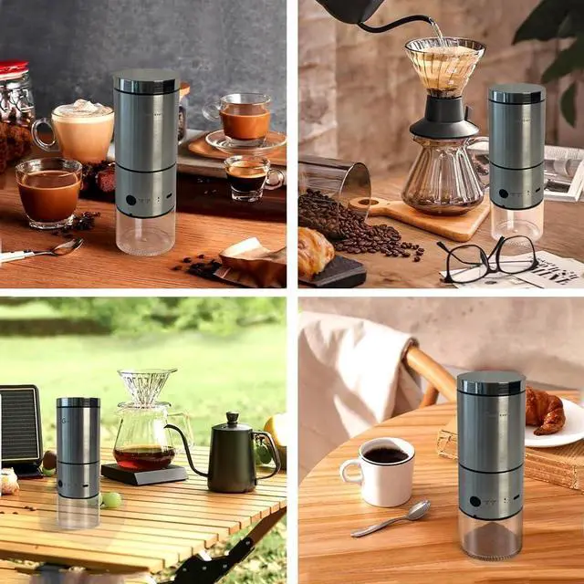Alt view image 3 of 7 - Portable Electric Coffee Bean Grinder,Adjustable Coffee Powder Coarseness, Ball-Type Gear Adjustment, Large Coffee Bean Chamber, Small Size For Travel, Ground Continuously For 30 Minutes