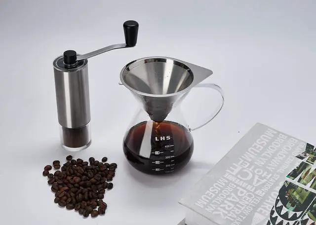 Alt view image 7 of 7 - Manual Coffee Grinder with Ceramic Conical Burr Stainless Steel Hand Crank Mill for Drip Coffee, Espresso, French Press, Turkish Brew