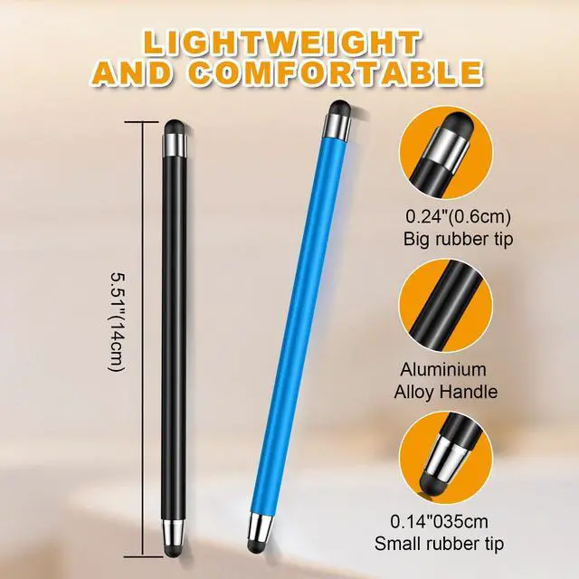 Alt view image 3 of 7 - Stylus (3 Pcs), 2-in-1 Stylus Pen for Touch Screen, High Precision and Sensitivity, Suitable for iPad/iPhone/Samsung/Android Smartphone and Tablets, Compatible with All Touch Screen