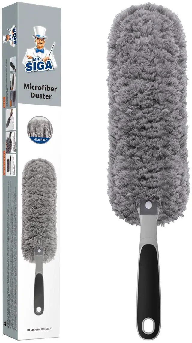 Main image of Lint Free Microfiber Duster, Washable Duster for Household Cleaning Gray