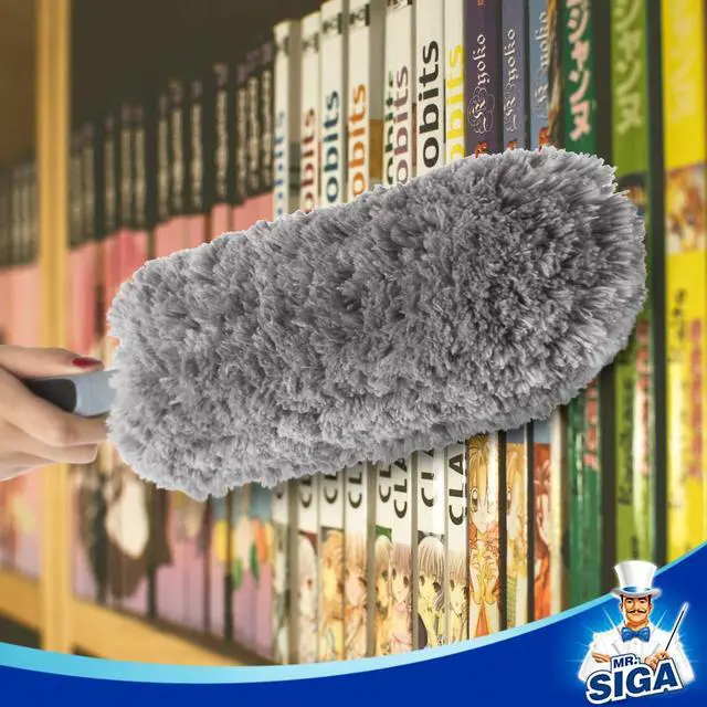 Alt view image 2 of 7 - Lint Free Microfiber Duster, Washable Duster for Household Cleaning Gray