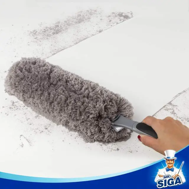 Alt view image 6 of 7 - Lint Free Microfiber Duster, Washable Duster for Household Cleaning Gray