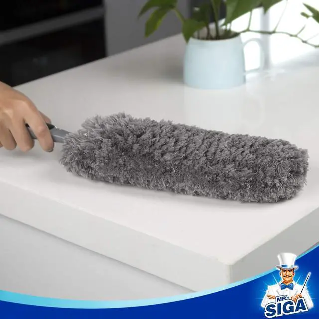 Alt view image 4 of 7 - Lint Free Microfiber Duster, Washable Duster for Household Cleaning Gray