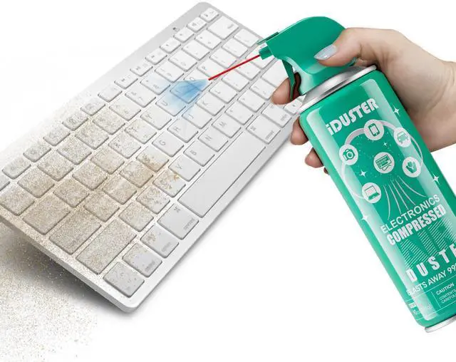 Alt view image 2 of 7 - Compressed Canned Air Duster - 2 PCS Disposable Compressed Air Duster Can Cleaning for Computer,Keyboard, Jewelry, Car and Cellphone, 10oz