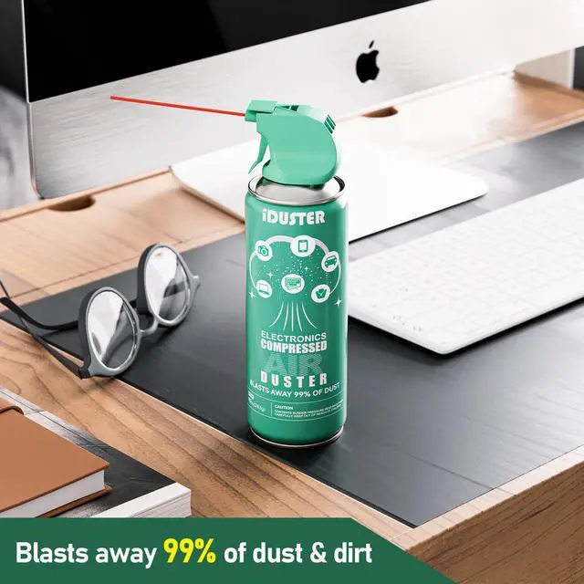 Alt view image 4 of 7 - Compressed Canned Air Duster - 2 PCS Disposable Compressed Air Duster Can Cleaning for Computer,Keyboard, Jewelry, Car and Cellphone, 10oz