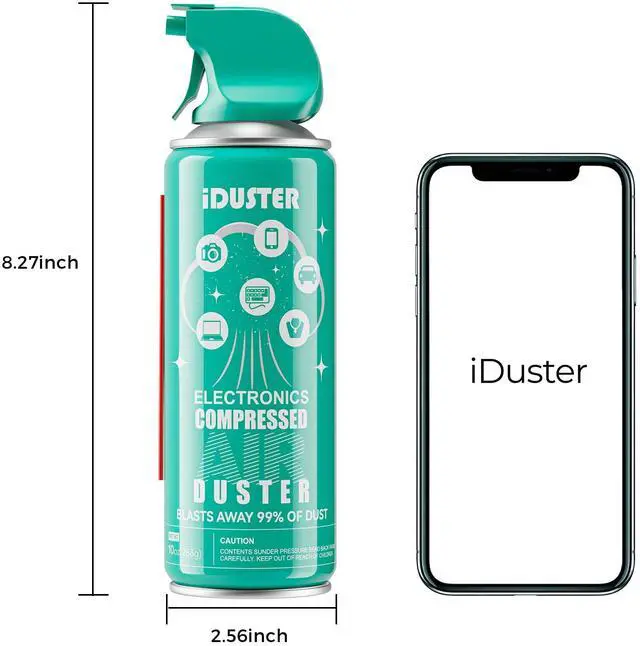 Alt view image 5 of 7 - Compressed Canned Air Duster - 2 PCS Disposable Compressed Air Duster Can Cleaning for Computer,Keyboard, Jewelry, Car and Cellphone, 10oz