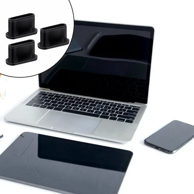 Alt view image 5 of 7 - 20 Pcs USB C Plug Cover Dust Plug Black Silicone Anti Dust Plug Type C Port Protection Cap USB C Dust Cover Charging Port Protectors with Plastic Cleaning Brush for Most Type C Mobile Phone Tablet