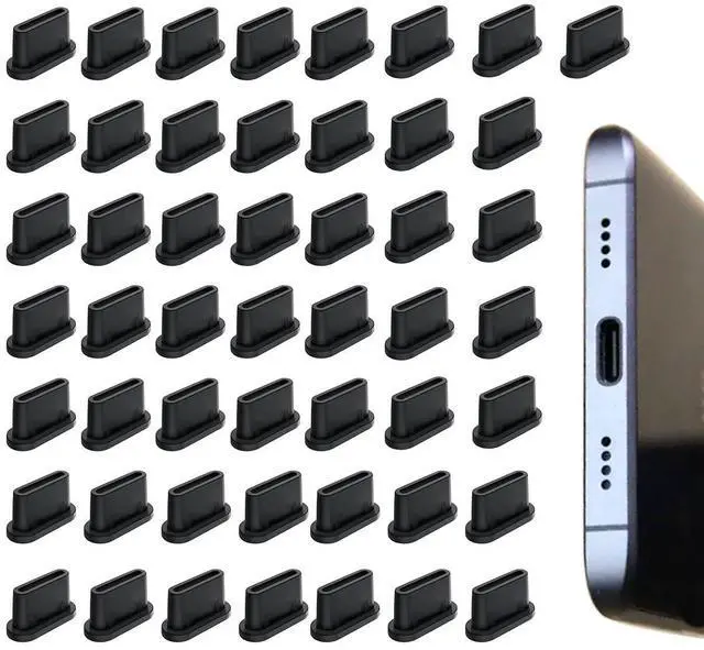 Main image of 50 Pcs USB C Dust Plug, USB Type C Anti Dust Plugs Cover, Type C Charging Port Plug, USB C Dust Cover Compatible with Samsung Galaxy Google Pixel Moto G TCL UMIDIGI OnePlus Nord & Type C Port Device
