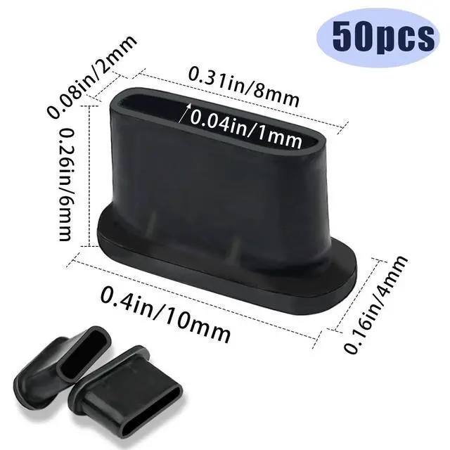 Alt view image 4 of 7 - 50 Pcs USB C Dust Plug, USB Type C Anti Dust Plugs Cover, Type C Charging Port Plug, USB C Dust Cover Compatible with Samsung Galaxy Google Pixel Moto G TCL UMIDIGI OnePlus Nord & Type C Port Device
