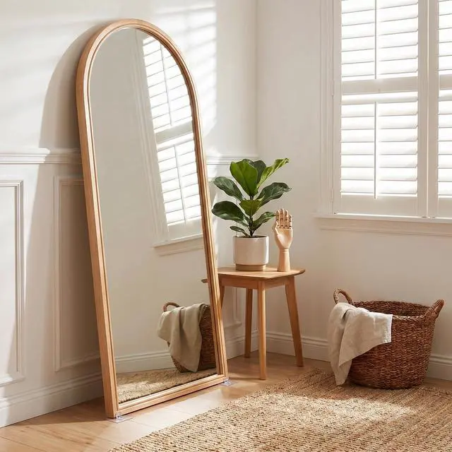 Alt view image 6 of 7 - Mirror Stand for Floor, 20 Pcs No Drill Leaning Mirror Stopper Plastic Mirrors Holder for Living Room Bedroom Bathroom Full Length Floor Mirrors, Stable Support