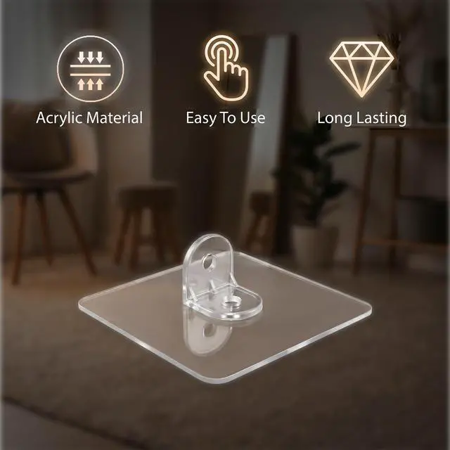 Alt view image 4 of 7 - Mirror Stand for Floor, 20 Pcs No Drill Leaning Mirror Stopper Plastic Mirrors Holder for Living Room Bedroom Bathroom Full Length Floor Mirrors, Stable Support
