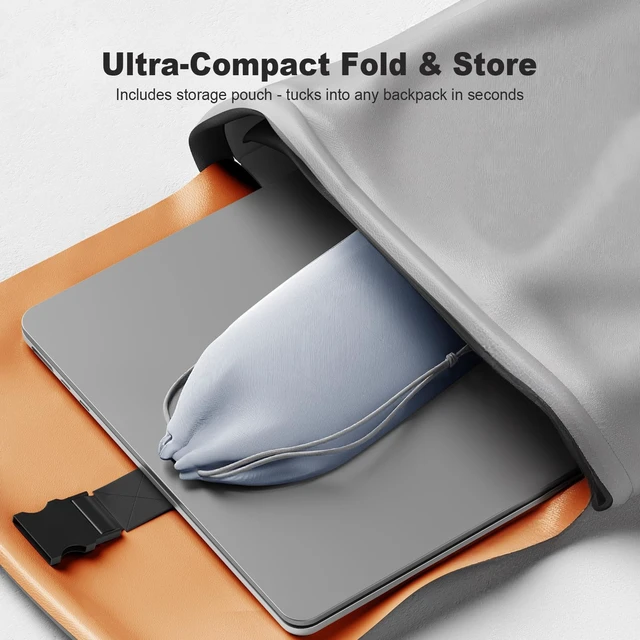 Alt view image 7 of 7 - Foldable Laptop Stand for Desk, Silver | Universal Laptop Riser, Ventilated Holder Mount, Compatible with MacBook, Notebook