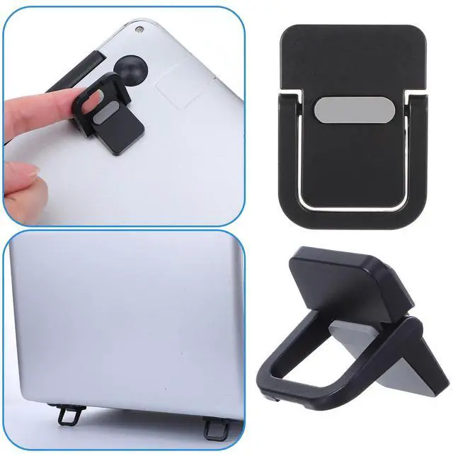 Alt view image 6 of 7 - 4PCS Portable Keyboard Riser Self Adhesive Laptop Stand Invisible Mini Computer Feet for Desk Computer Keyboard Stand Laptop Holder with Anti Slip Silicone(Black+Silver)