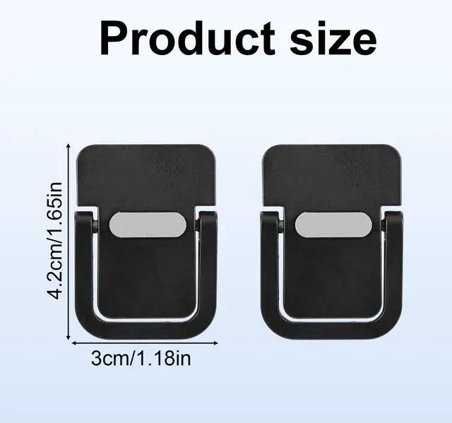 Alt view image 2 of 2 - 2pcs Mini Portable Laptop Stand, Zinc Alloy Foldable Laptop Keyboard Riser Self-Adhesive Kickstand Invisible Computer Notebook Holder Lift for Desk Keyboards Laptops Support