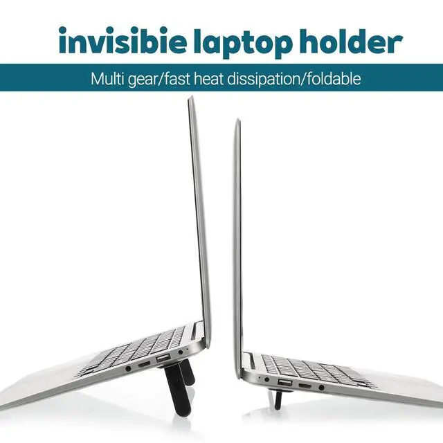 Alt view image 4 of 7 - Foldable Keyboard Riser Stand, Self-Adjusting Laptop Feet with Dual Angles Small Computer Stand Portable PP Computer Keyboard Lift for Desk