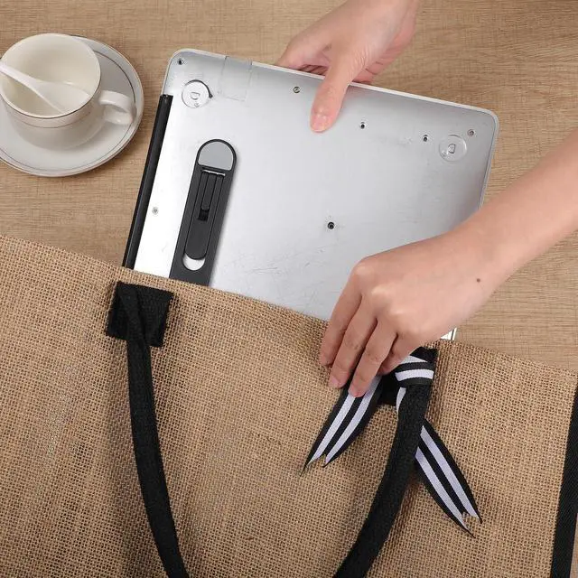 Alt view image 6 of 7 - Foldable Keyboard Riser Stand, Self-Adjusting Laptop Feet with Dual Angles Small Computer Stand Portable PP Computer Keyboard Lift for Desk