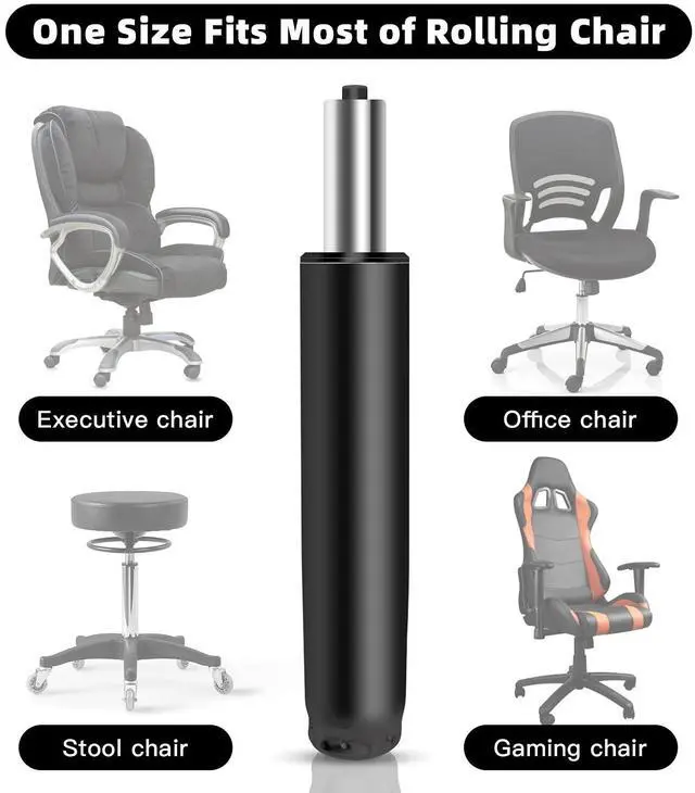 Alt view image 3 of 7 - 4.7 inch Office Chair Gas Lift Cylinder-Office Chair Replacement Parts,Universal Size Fits Most Chairs,Heavy Duty Gas Lift Hydraulic/Pneumatic Piston for Office Chair