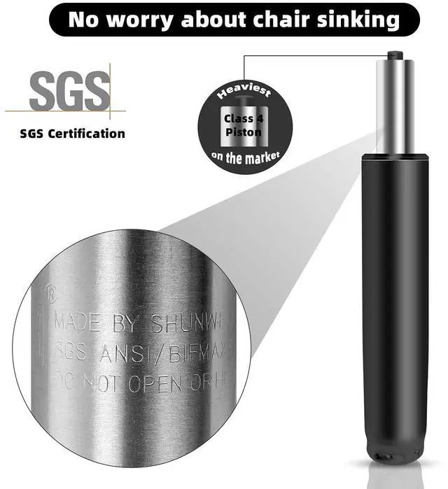 Alt view image 5 of 7 - 4.7 inch Office Chair Gas Lift Cylinder-Office Chair Replacement Parts,Universal Size Fits Most Chairs,Heavy Duty Gas Lift Hydraulic/Pneumatic Piston for Office Chair