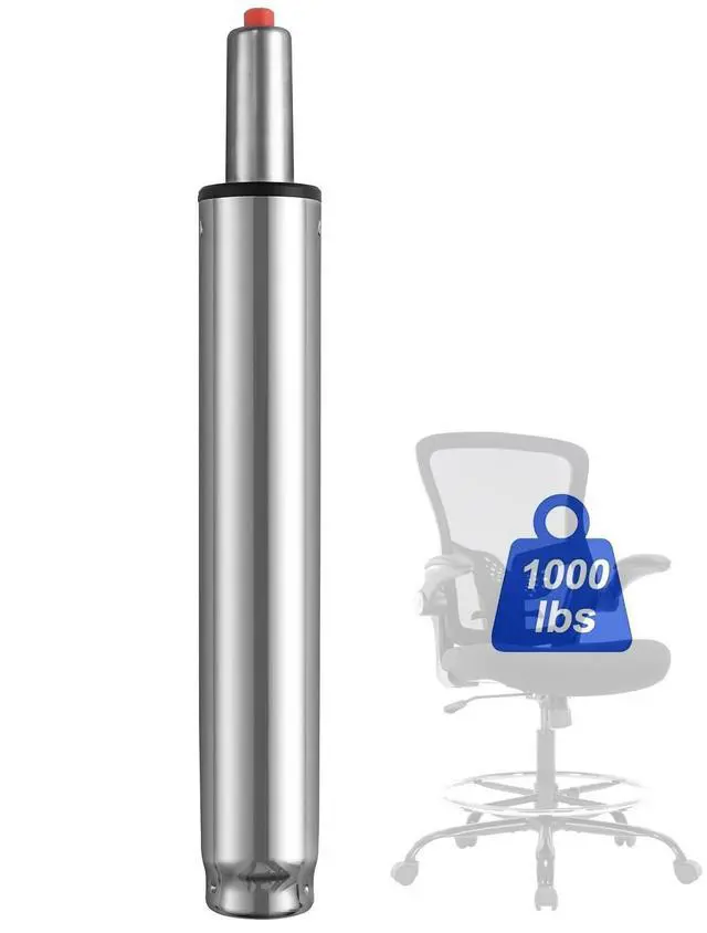 Main image of Gas Lift Cylinder Replacement: Pneumatic Shock Piston for Tall Chairs & Stools - Lift Mechanism 1000 lbs Capacity Universal Size - Stroke Length 13.5"-21.5" (8" Stroke)