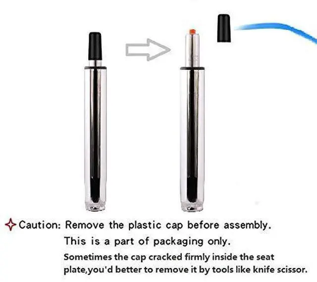 Alt view image 7 of 7 - Gas Lift Cylinder Replacement: Pneumatic Shock Piston for Tall Chairs & Stools - Lift Mechanism 1000 lbs Capacity Universal Size - Stroke Length 13.5"-21.5" (8" Stroke)