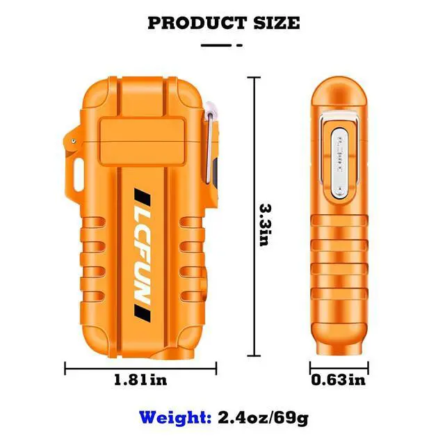 Alt view image 6 of 7 - USB Rechargeable Electric Arc Lighter Windproof Plasma Lighters with LED Battery Display, Waterproof Matches with Flashlight for Camping, Survival Tactical Gear