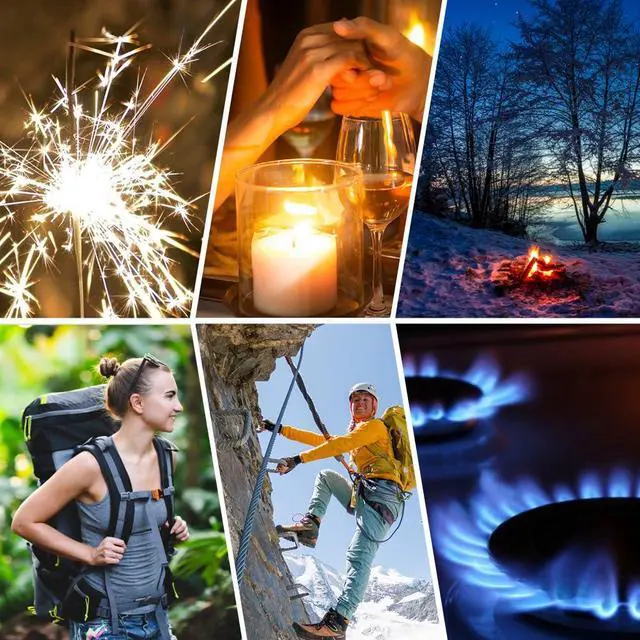 Alt view image 7 of 7 - USB Rechargeable Electric Arc Lighter Windproof Plasma Lighters with LED Battery Display, Waterproof Matches with Flashlight for Camping, Survival Tactical Gear