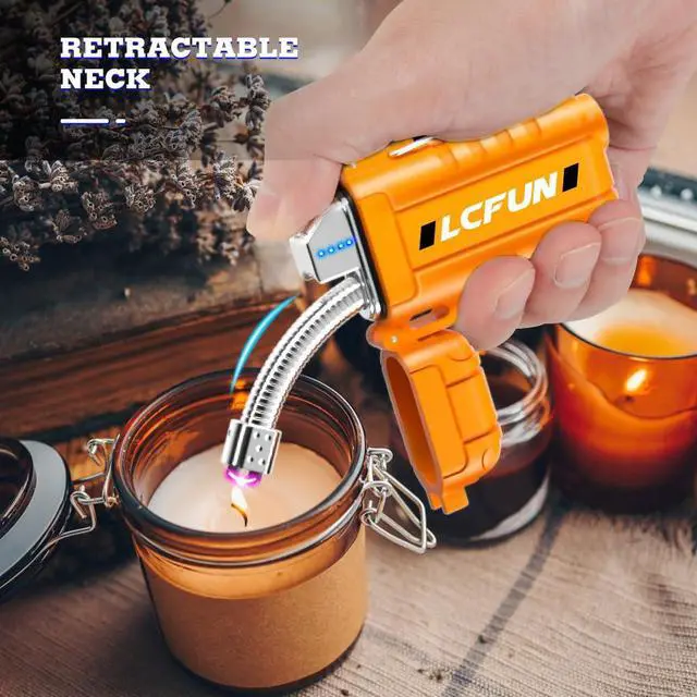 Alt view image 2 of 7 - USB Rechargeable Electric Arc Lighter Windproof Plasma Lighters with LED Battery Display, Waterproof Matches with Flashlight for Camping, Survival Tactical Gear