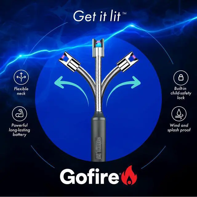 Alt view image 5 of 7 - Rechargeable Electric Lighter - Windproof Flameless Arc, Flexible Neck, USB, Safety Switch