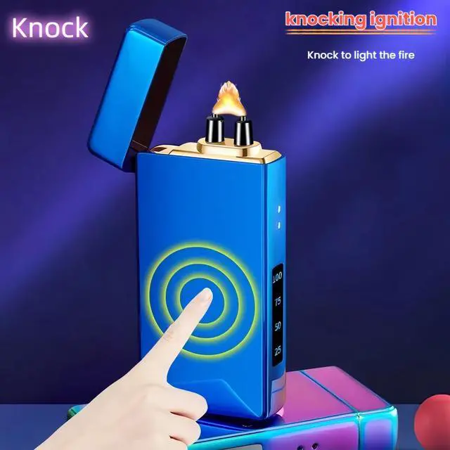 Alt view image 6 of 7 - Smart Electric Lighter with 4 Ignition Modes, High Power Pulse Plasma Arc Lighter, Windproof Electronic Lighters, Rechargeable USB Lighters with Safety Lock (Silver Ice)