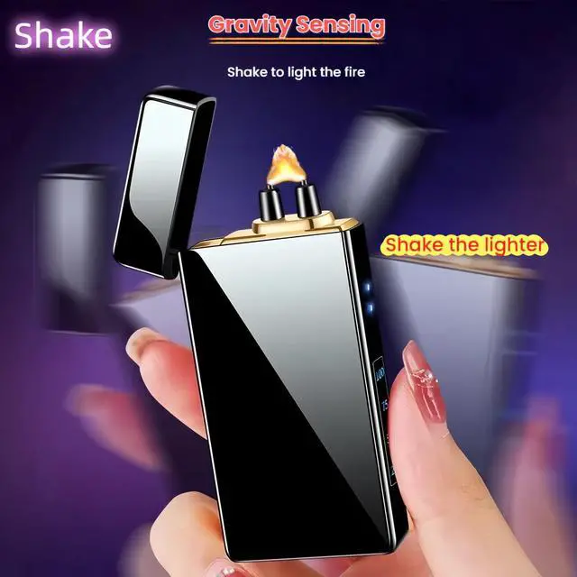 Alt view image 5 of 7 - Smart Electric Lighter with 4 Ignition Modes, High Power Pulse Plasma Arc Lighter, Windproof Electronic Lighters, Rechargeable USB Lighters with Safety Lock (Silver Ice)