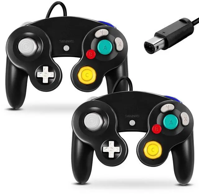 Main image of Gamecube Controller, Classic Wired Controller for Wii Nintendo Gamecube (Black-2Pack)