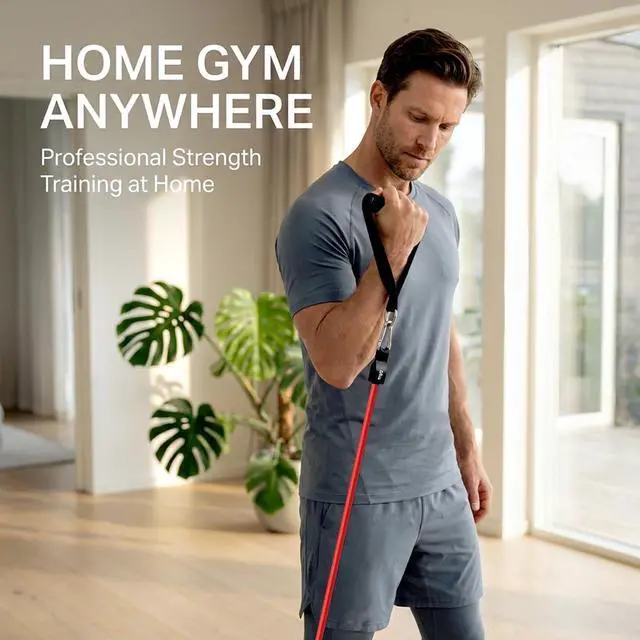 Alt view image 3 of 7 - Resistance Bands, Exercise Bands, Workout Bands, Resistance Bands for Working Out with Handles for Men and Women, Exercising Bands for Fitness Weights Work Out at Home