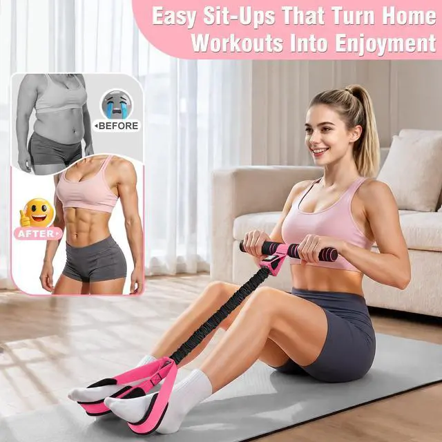 Alt view image 2 of 7 - Upgraded Pedal Resistance Band with Handles, Multifunction Foot Pedal Resistance Bands for Abdomen,Waist,Arm, Core/ABS,Leg Workout at Home - Physical Therapy,Stretching,Strength Equipment for Women