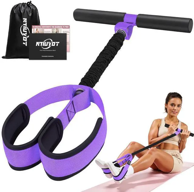 Main image of Foot Pedal Resistance Band, Resistance Band with Handle, Exercise Bands for Home Gym Workout Equipment, Sit Up Exercise Equipment for Abdomen, Waist, Arm, Leg Stretching Slimming Training