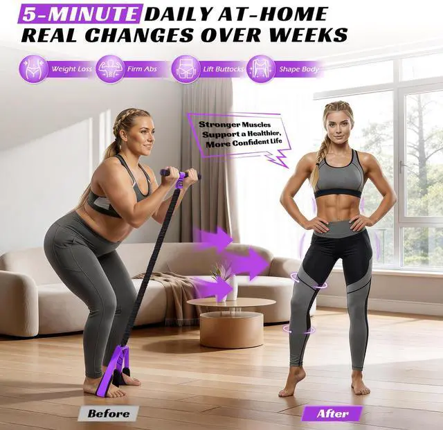 Alt view image 3 of 7 - Multifunction Foot Pedal Resistance Band, Portable Leg & Arm Workout Equipment for Full Body Strength, Yoga, Pilates, Physical Therapy & Stretching, Core/ABS Ab Machine for Home Gym